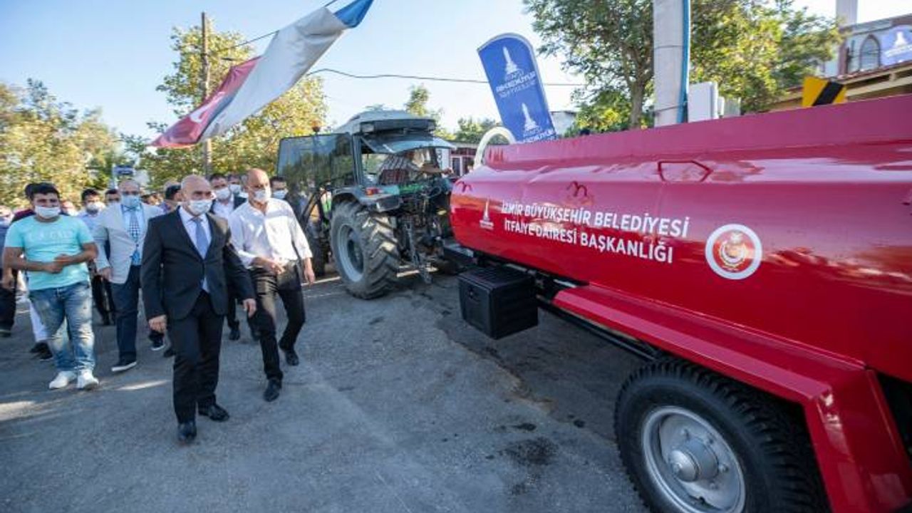 İzmir'de orman köylülerine yangın tankerleri