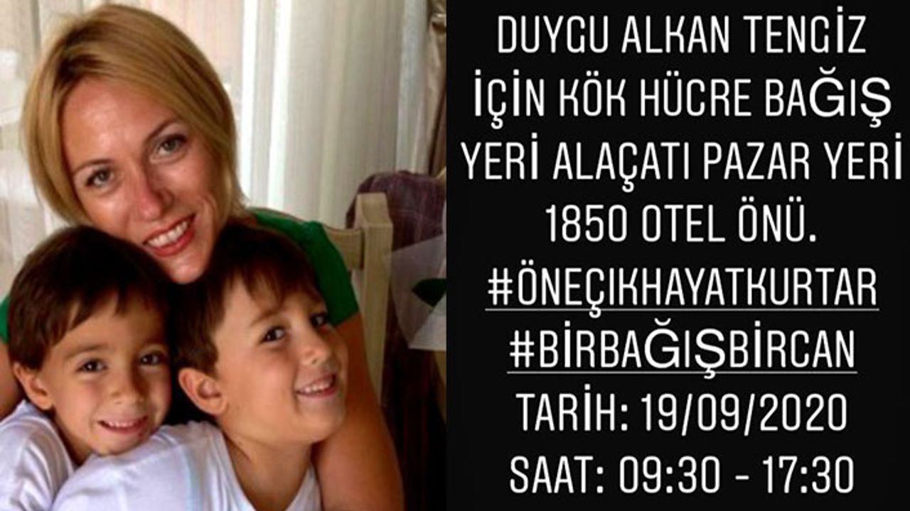 Duygu için kök hücre bağış kampanyası başlatıldı