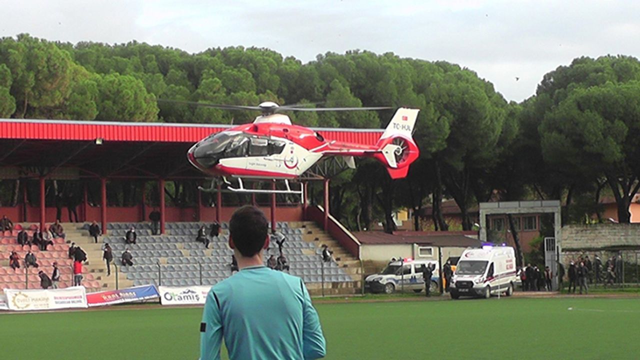 İzmir'deki maça 'hava ambulansı' arası