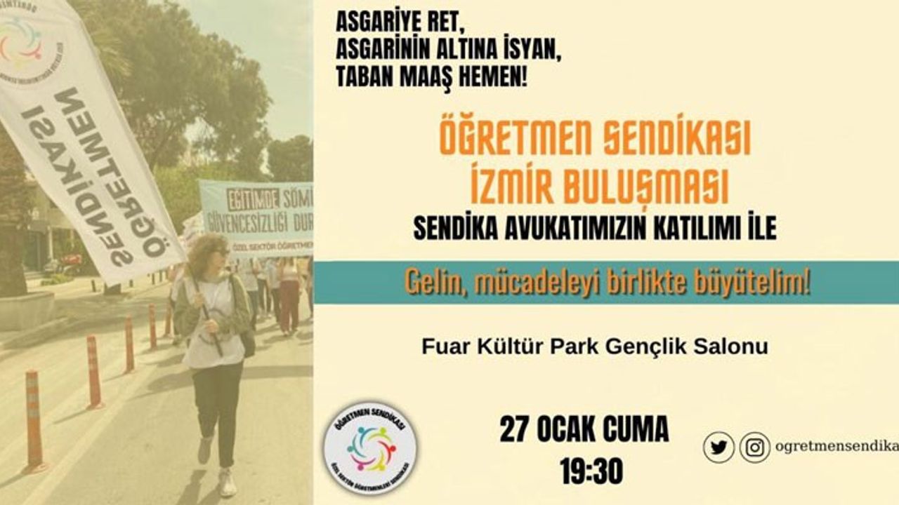 Özel okul öğretmenleri İzmir'de haklarını arayacak