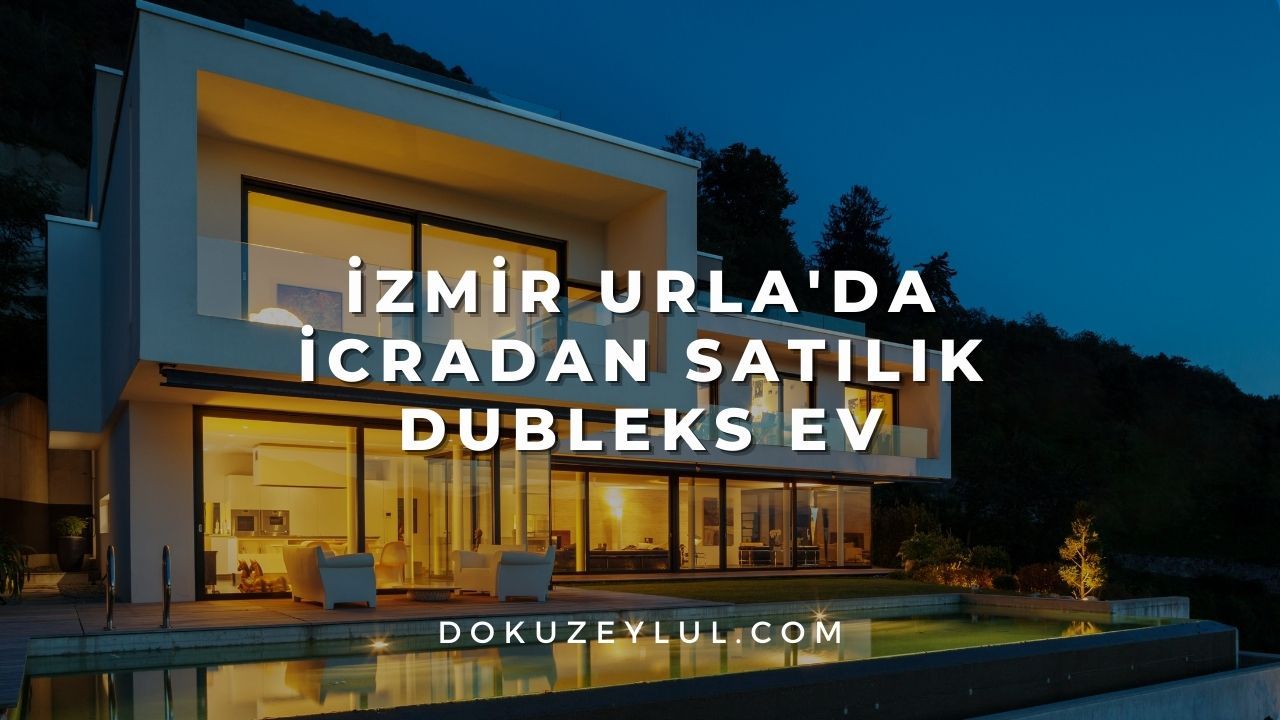 İzmir Urla'da icradan satılık dubleks ev