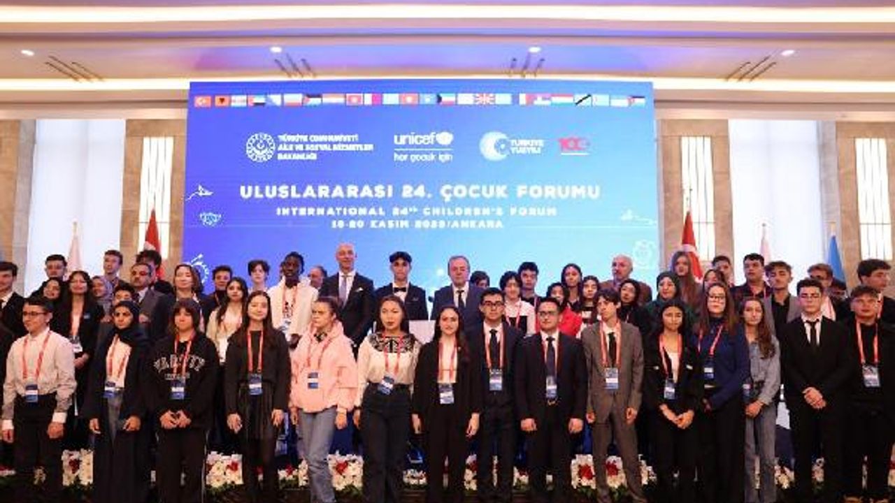 24 ülkenin çocukları, barış için Ankara'da bir araya geldi