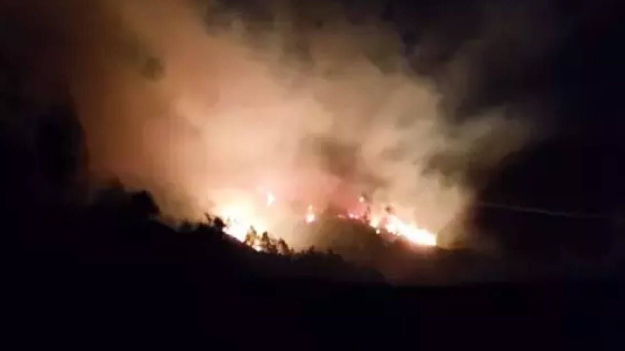 Trabzon'da fırtına yangın yarattı!