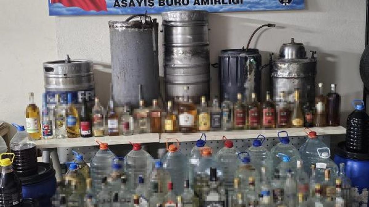 Çerkezköy'de 140 litre sahte içki ele geçirildi
