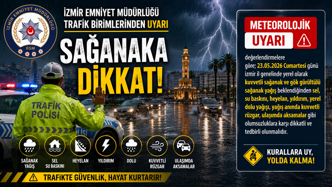 İzmir’de alarm: Trafik ekiplerinden sürücülere kritik yağış uyarısı