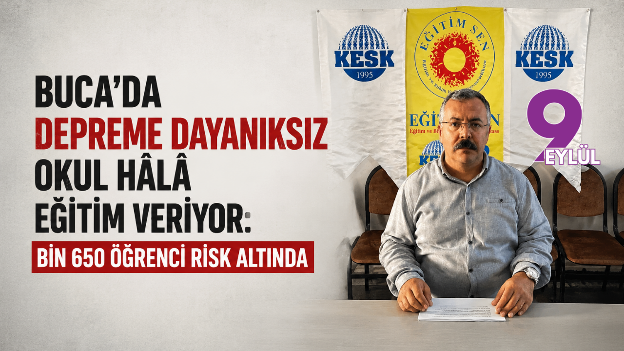Buca’da depreme dayanıksız okul hâlâ eğitim veriyor: Bin 650