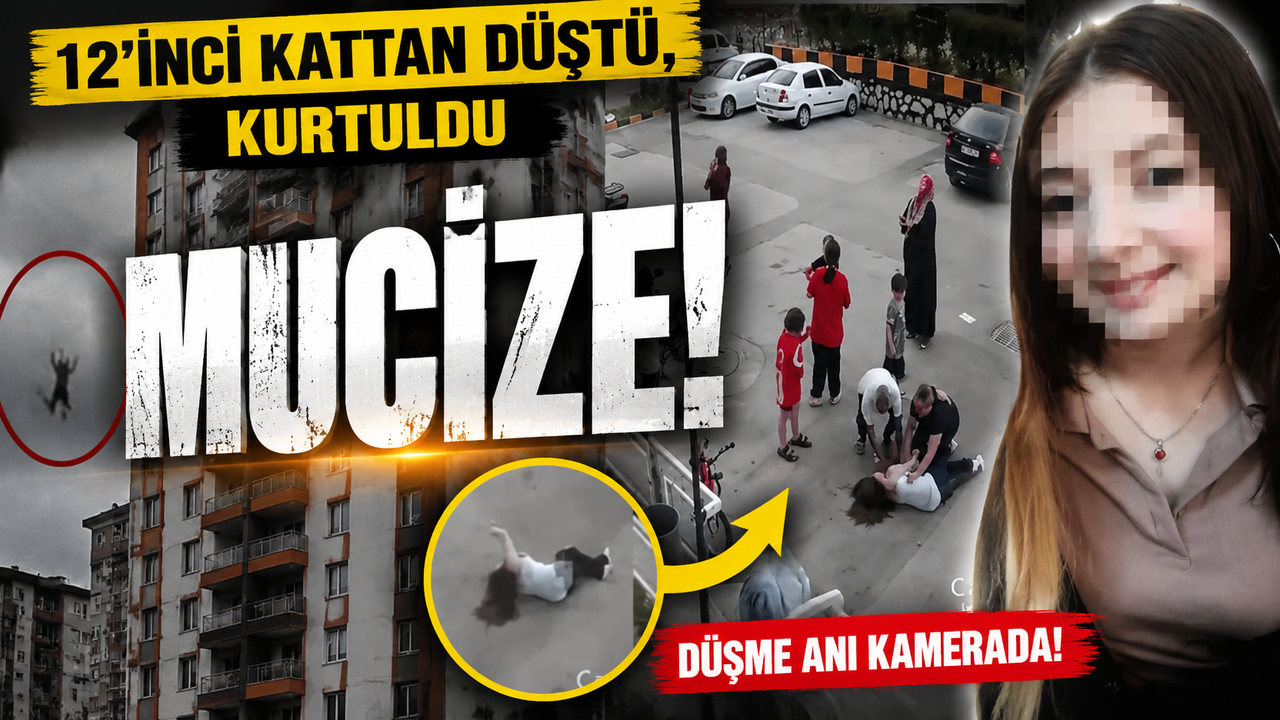 12'nci kattan düşen çocuk hayata tutundu; O anlar zkamerada