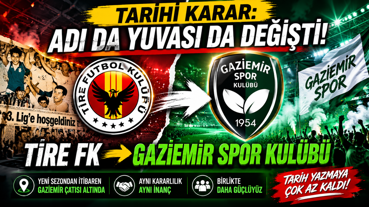 Tire FK tarih oldu! Artık Gaziemir Spor Kulübü olarak sahaya çıkacak