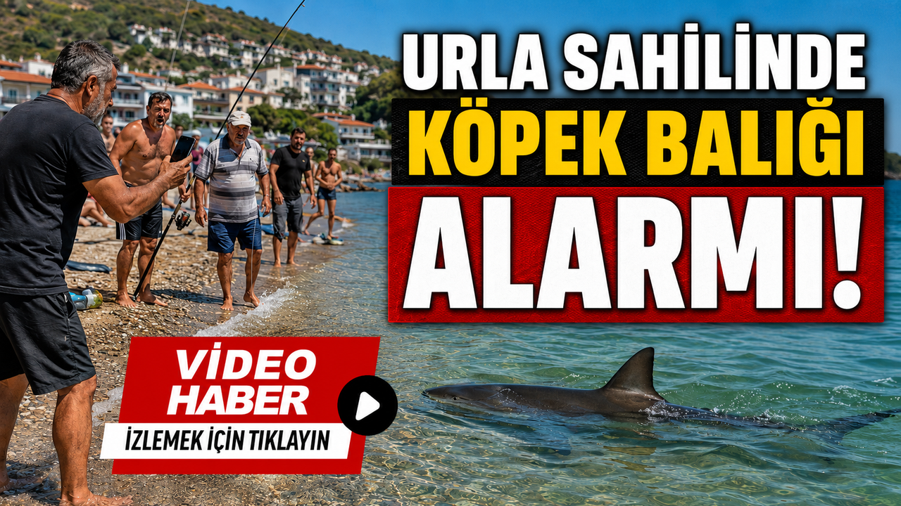 Urla’da kıyıya kadar gelen köpek balığı paniğe neden oldu