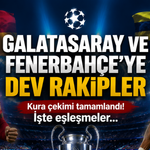 Galatasaray ve Fenerbahçe'nin, Şampiyonlar Ligi rakipleri belli oldu