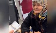 Yaşlı teyze bankacıya bahşiş vermek için her şeyi yaptı