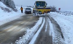 Ödemiş'te kar nedeniyle Bozdağ'ın yolları kapandı