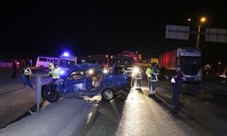 Uşak'ta korkunç kaza: 1 ölü, 3 yaralı