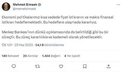 Bakan Şimşek: Fiyat istikrarına giden yol kademeli olacaktır