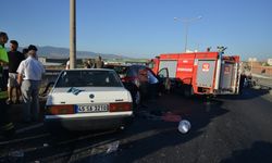 İki aracın çarpıştığı kazada dokuz kişi yaralandı