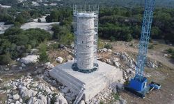 Patara Deniz Feneri'nin çeşme oluğundan su akıtıldı