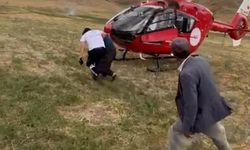Arı sokmasıyla fenalaştı, helikopterle hastaneye ulaştırıldı