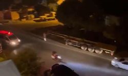 Ataşehir'de polis ile ehliyetsiz motosikletli arasında kovalamaca kamerada