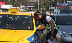 Ceza yiyen taksiciler, polise tepki gösterdi