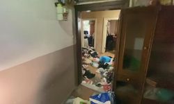 Gaziosmanpaşa'da evden 5 ton çöp çıktı
