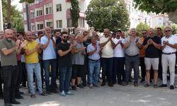 Burdur'da taksicilerden konvoylu eylem