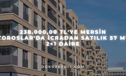 238.000,00 TL'ye Mersin Toroslar'da icradan satılık 57 m² 2+1 daire
