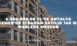 4.000.000,00 TL'ye Antalya Kemer'de icradan satılık 140 m² dubleks mesken