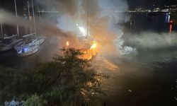 Teknede çıkan yangın söndürüldü