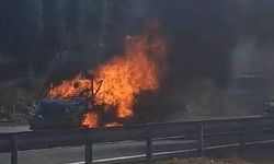 Trafik kazasında yanarak can verdi