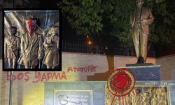 İzmir Kemalpaşa'da Atatürk anıtına çirkin saldırı