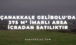 Çanakkale Gelibolu'da icradan satılık 375 m² imarlı arsa