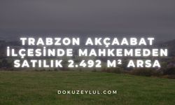 Trabzon Akçaabat ilçesinde mahkemeden satılık 2.492 m² arsa