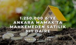 1.250.000 ₺'ye Ankara Mamak'ta mahkemeden satılık 3+1 daire