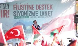 Ankara'da 'Filistin'e destek' mitingi