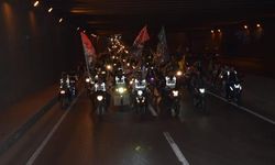 Batman'da araç ve motosikletlerle Filistin'e destek konvoyu