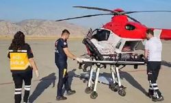 Şırnak'ta kalp ve böbrek hastasına ambulans helikopterle sevk
