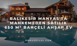 Balıkesir Manyas'ta mahkemeden satılık 650 m² bahçeli ahşap ev