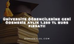 Üniversite Öğrencilerine Geri Ödemesiz Aylık 1.250 TL Burs Fırsatı!