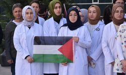 Afyonkarahisar'da üniversite öğrencileri İsrail'in Gazze'ye saldırılarını protesto etti