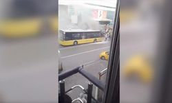 İETT otobüsünde çıkan yangın söndürüldü