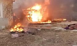 Amasya'da yangında bağ evi kül oldu