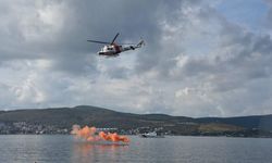 Karantina Adası'nda deprem anında tekne kazası tatbikatı