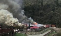 Trabzon'da sera Gölü kıyısındaki sosyal tesis yandı