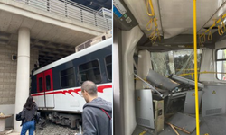 İzmir Metrosu raydan çıkıp duvara çarptı! 3 kişi yaralandı