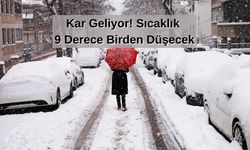 Kar Geliyor! Sıcaklık 9 Derece Birden Düşecek