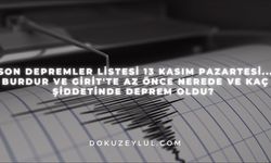 Son depremler listesi 13 Kasım Pazartesi... Burdur ve Girit'te az önce nerede ve kaç şiddetinde deprem oldu?