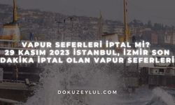 Vapur seferleri iptal mi? 29 Kasım 2023 İstanbul, İzmir son dakika iptal olan vapur seferleri
