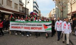 Diyarbakır, Mardin ve Siirt'te sağlık çalışanlarından İsrail'e 'Sessiz Yürüyüş' protestosu