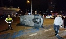 Edirne'de duvara çarpıp devrilen cipin sürücüsü yaralandı