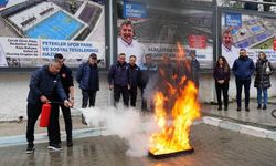 İzmir İtfaiyesi'nden zabıta personeline yangın güvenlik eğitimi